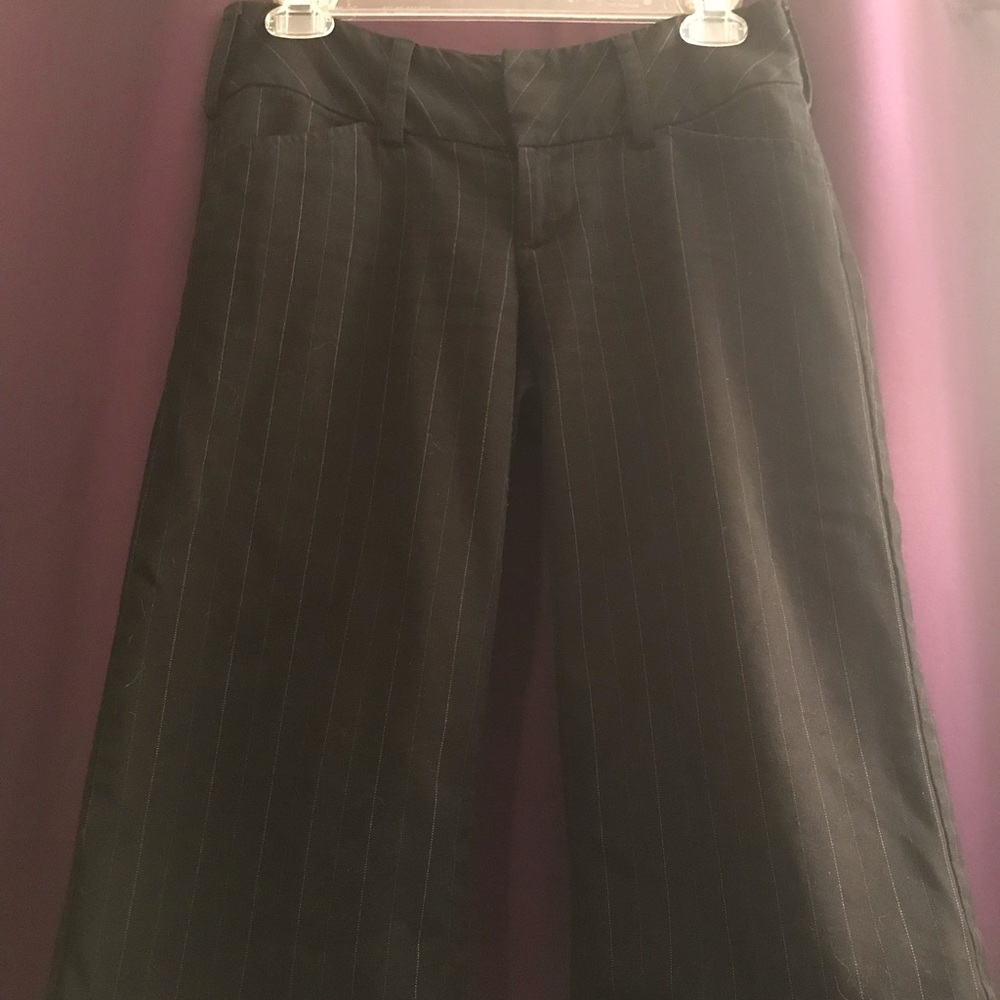 Pinstriped Black Capris